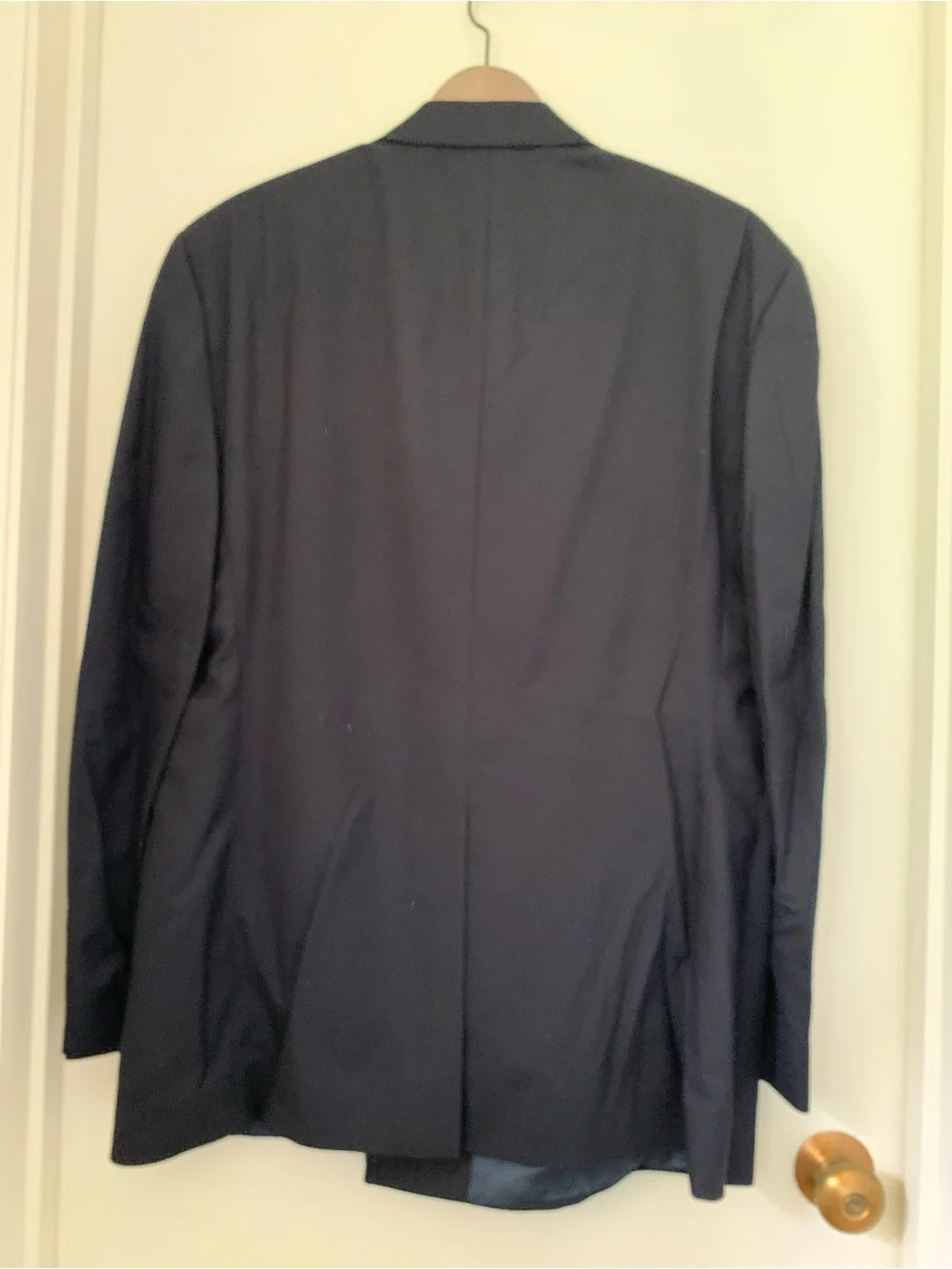 Brooks Brothers Double Breasted Black Blazer with Gold Logo Patch